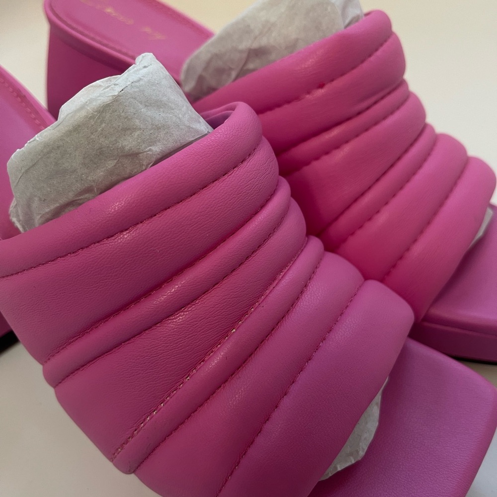 Circus NY by Sam Edelman Pink Crush Marlie Mules Heel Sandals - Picture 7 of 9